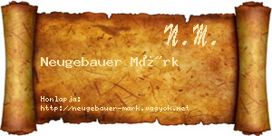 Neugebauer Márk névjegykártya